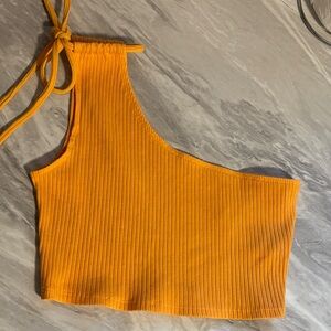 Aerie One-Shoulder Ribbed Crop Top.